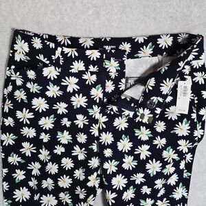 Old Navy Women Pixie Ankle Pants Size 6 Floral Y2K Whimsy Resort Stretch Skinny